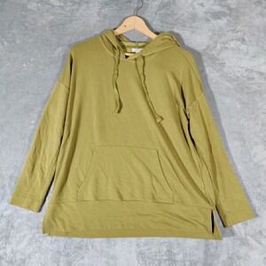 J Jill Sweatshirt Womens XS Petite‎ Green Hoodie Pullover Hooded Activewear